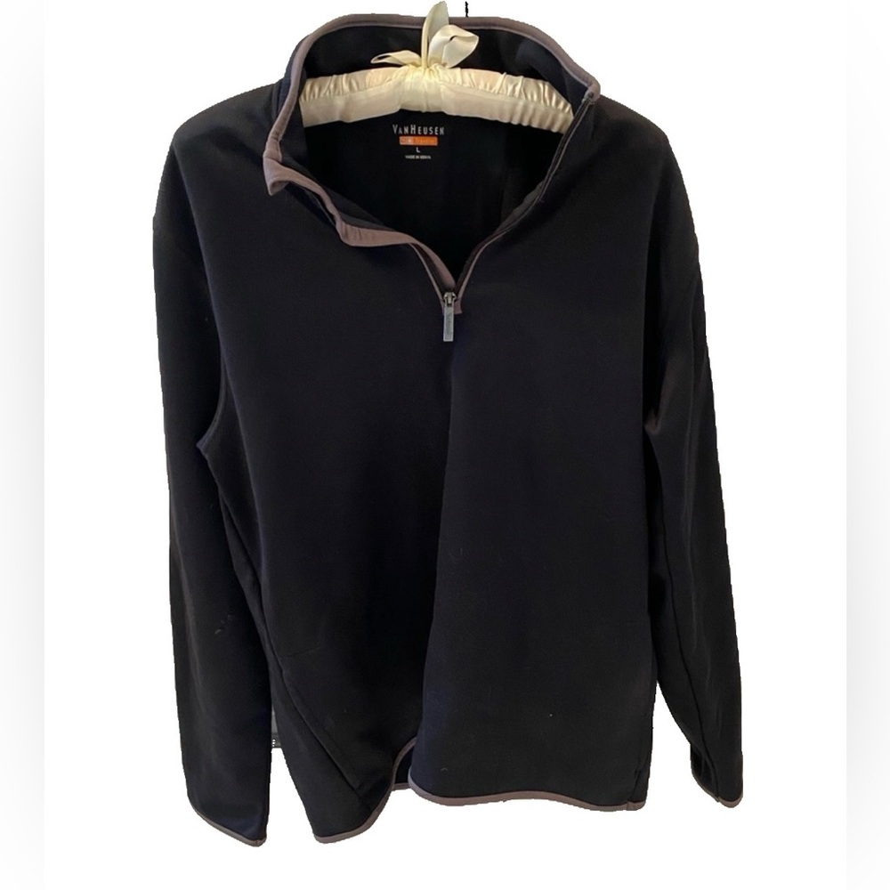 Van Heusen Black Quarter Zip Fleece